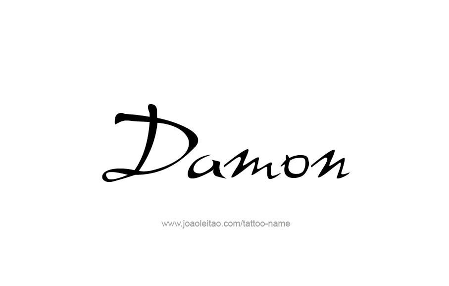 Tattoo Design  Name Damon   