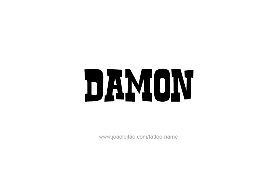 Tattoo Design  Name Damon   