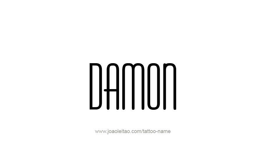 Tattoo Design  Name Damon   