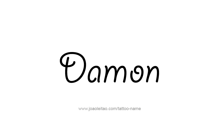 Tattoo Design  Name Damon   