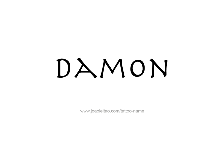 Tattoo Design  Name Damon   