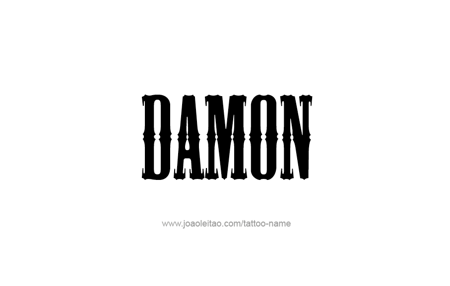 Tattoo Design  Name Damon   