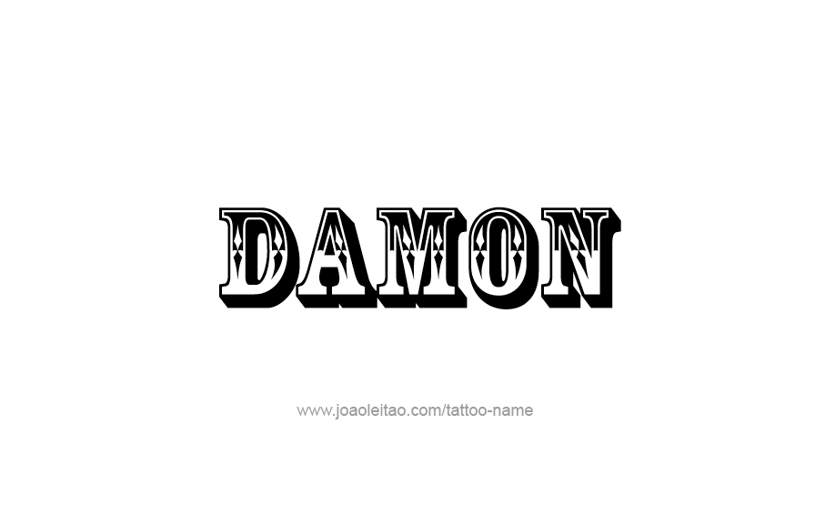 Tattoo Design  Name Damon   