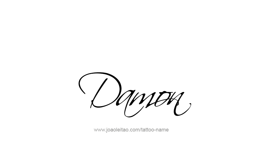 Tattoo Design  Name Damon   