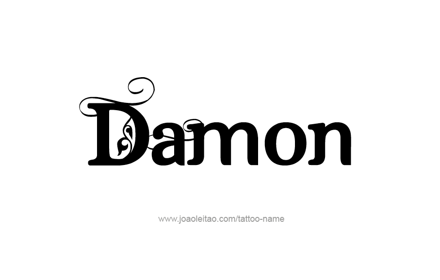 Tattoo Design  Name Damon   