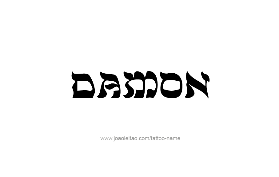 Tattoo Design  Name Damon   