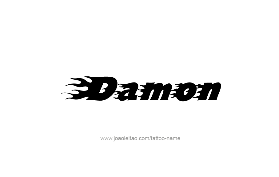 Tattoo Design  Name Damon   