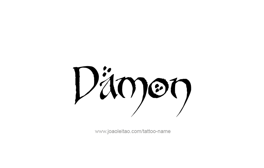 Tattoo Design  Name Damon   