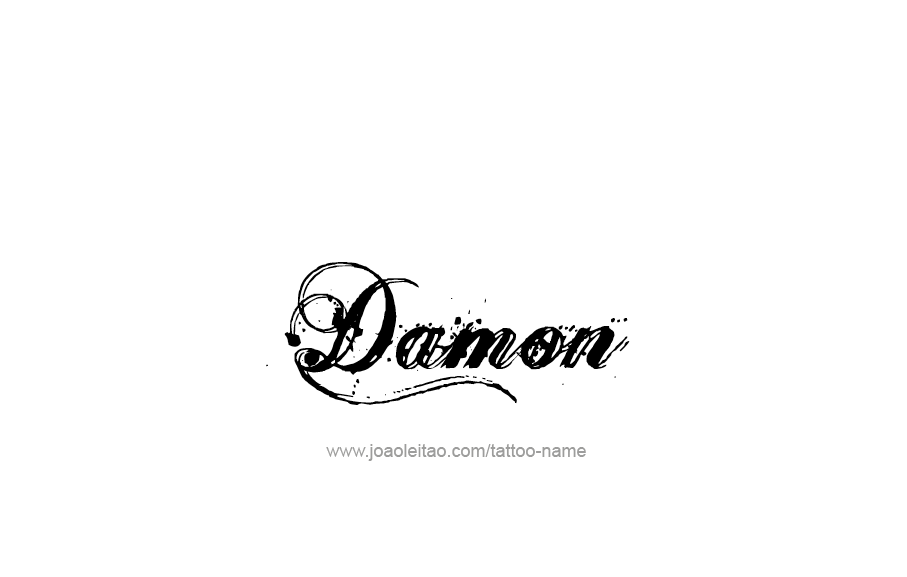 Tattoo Design  Name Damon   