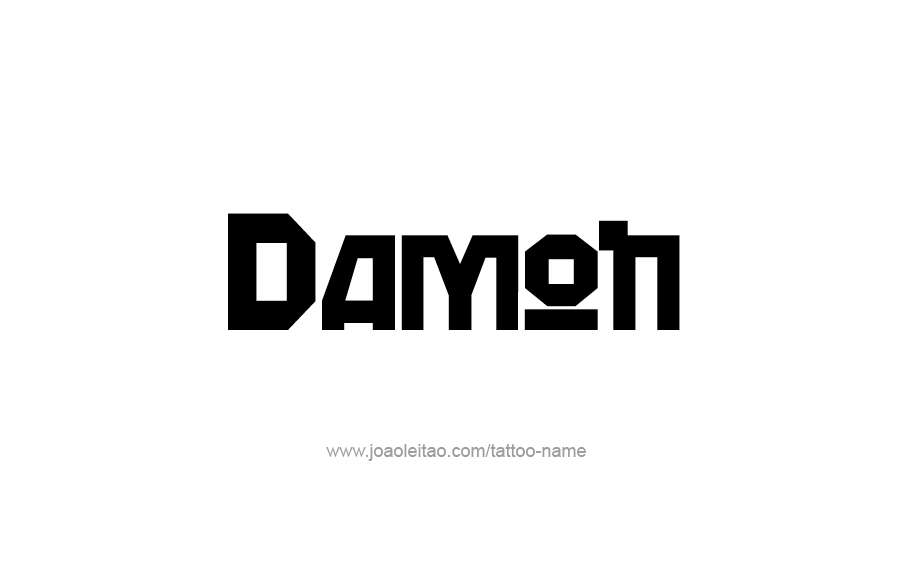 Tattoo Design  Name Damon   