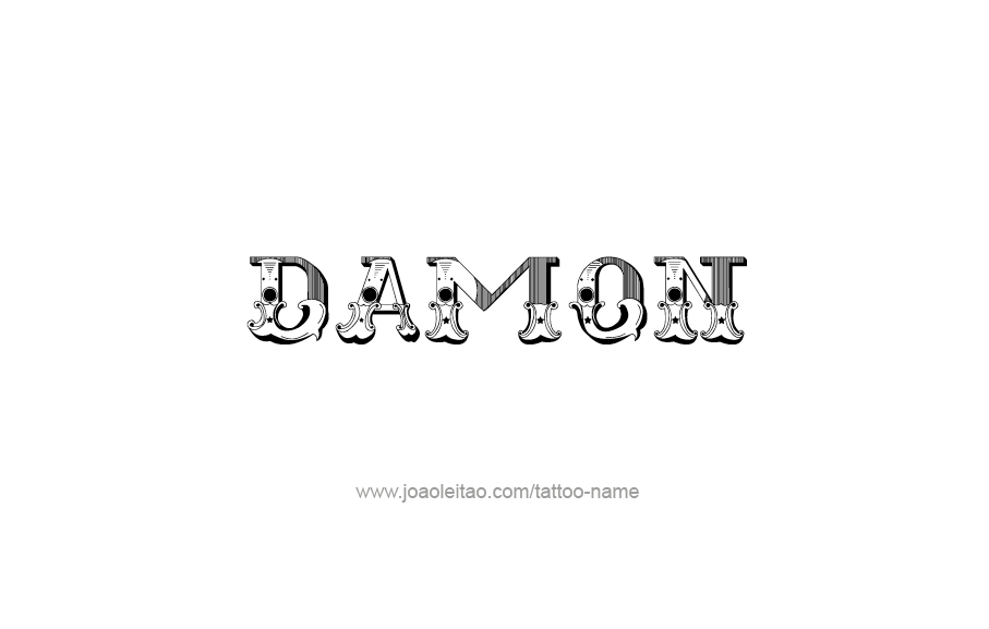 Tattoo Design  Name Damon   