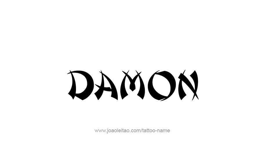 Tattoo Design  Name Damon