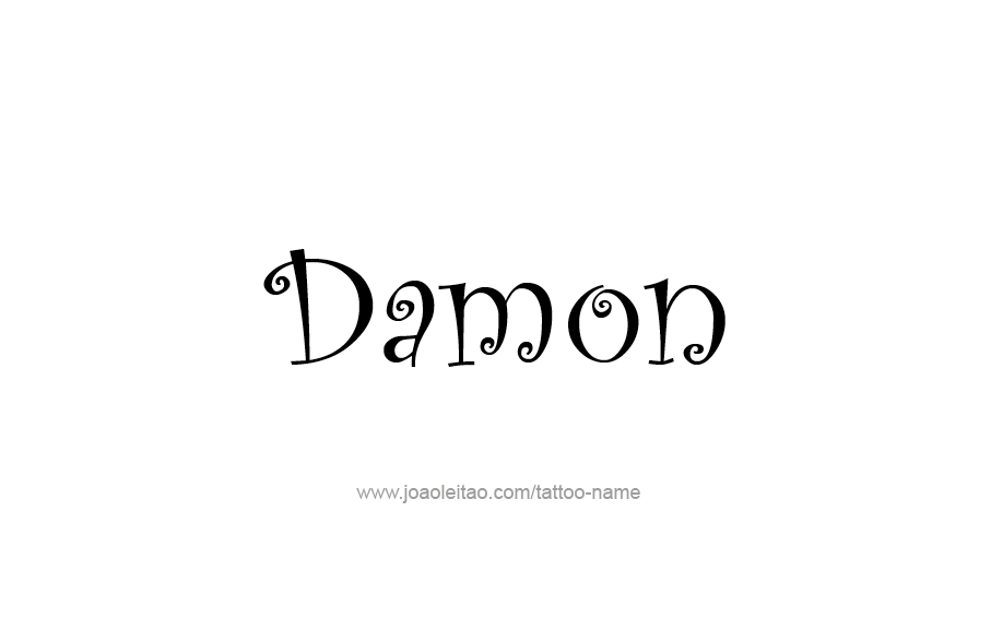 Tattoo Design  Name Damon   