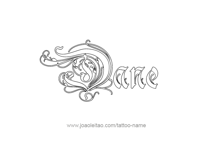 Tattoo Design  Name Dane   