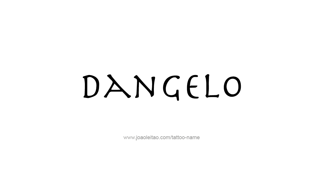 Tattoo Design  Name Dangelo   