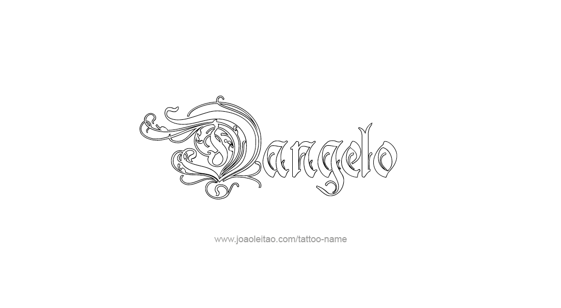 Tattoo Design  Name Dangelo   
