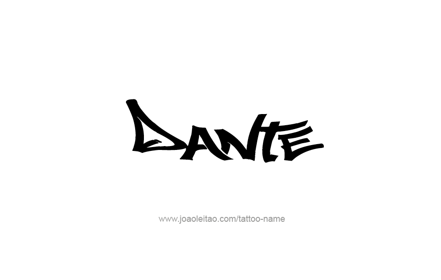 Tattoo Design  Name Dante   