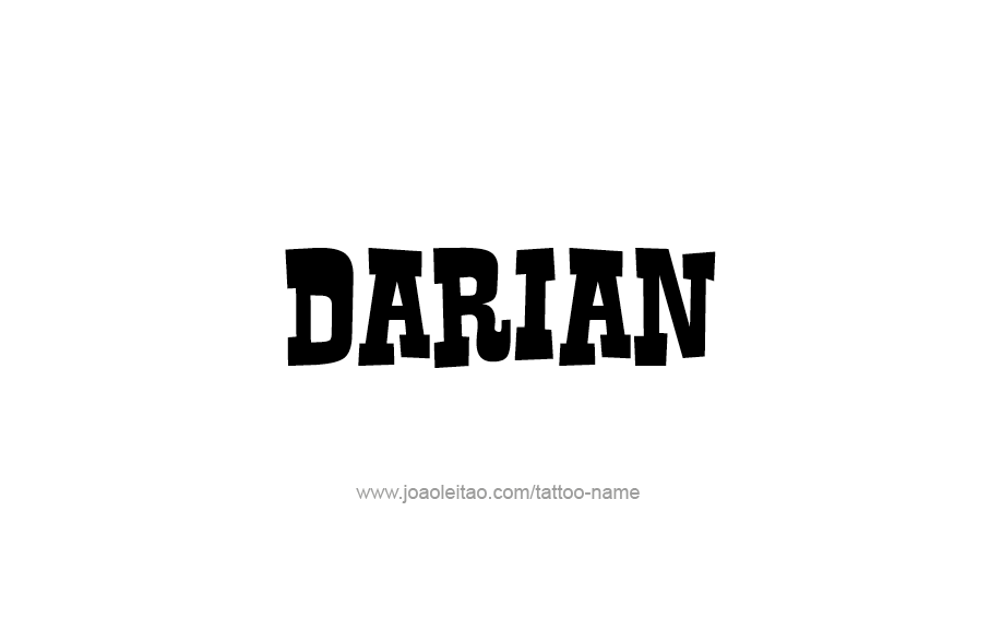 Tattoo Design  Name Darian   