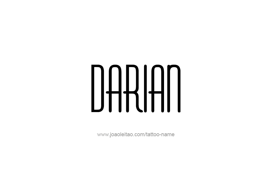 Tattoo Design  Name Darian   