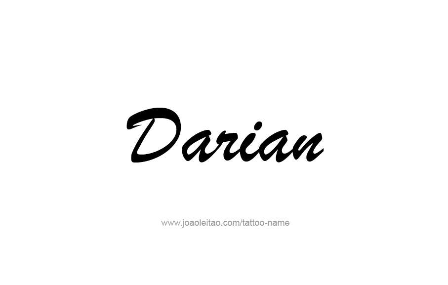 Tattoo Design  Name Darian   