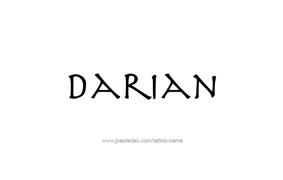 Tattoo Design  Name Darian   