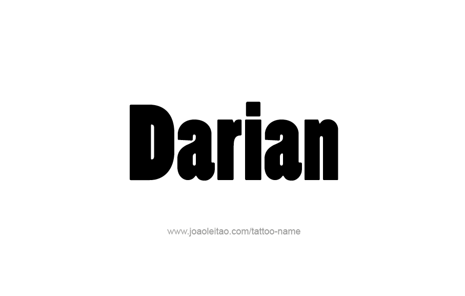 Tattoo Design  Name Darian   
