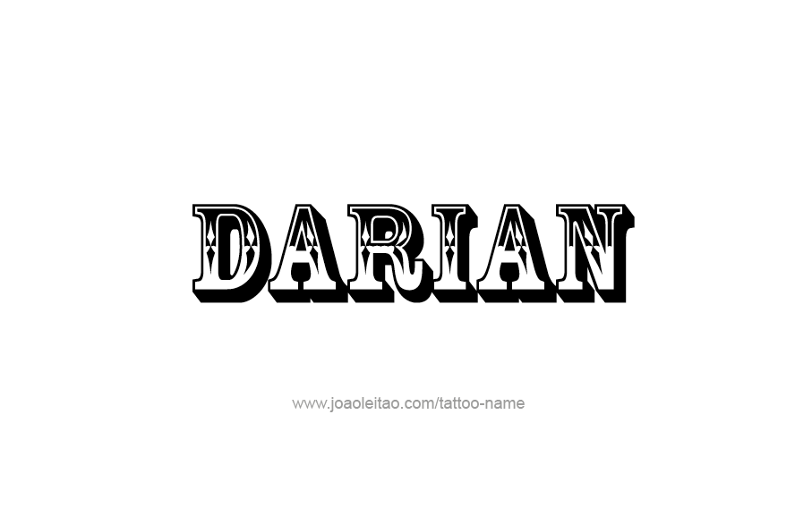 Tattoo Design  Name Darian   