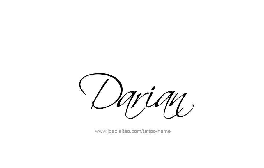 Tattoo Design  Name Darian   