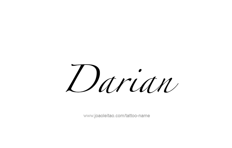 Tattoo Design  Name Darian   