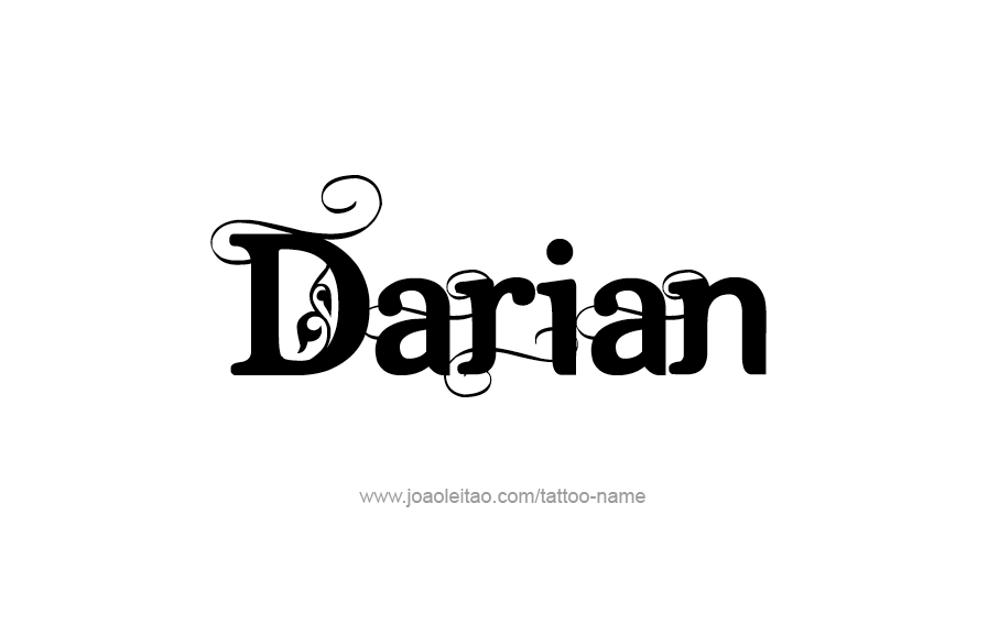 Tattoo Design  Name Darian   