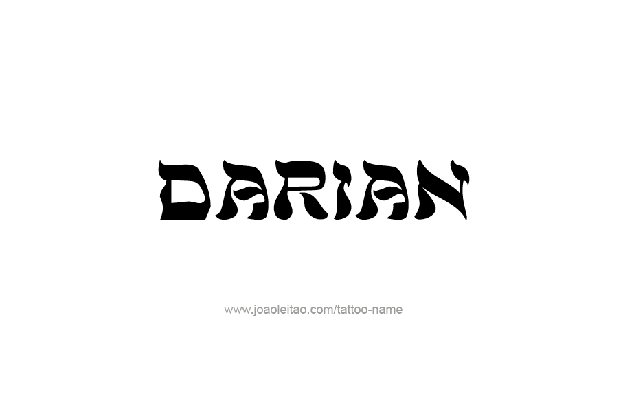 Tattoo Design  Name Darian   