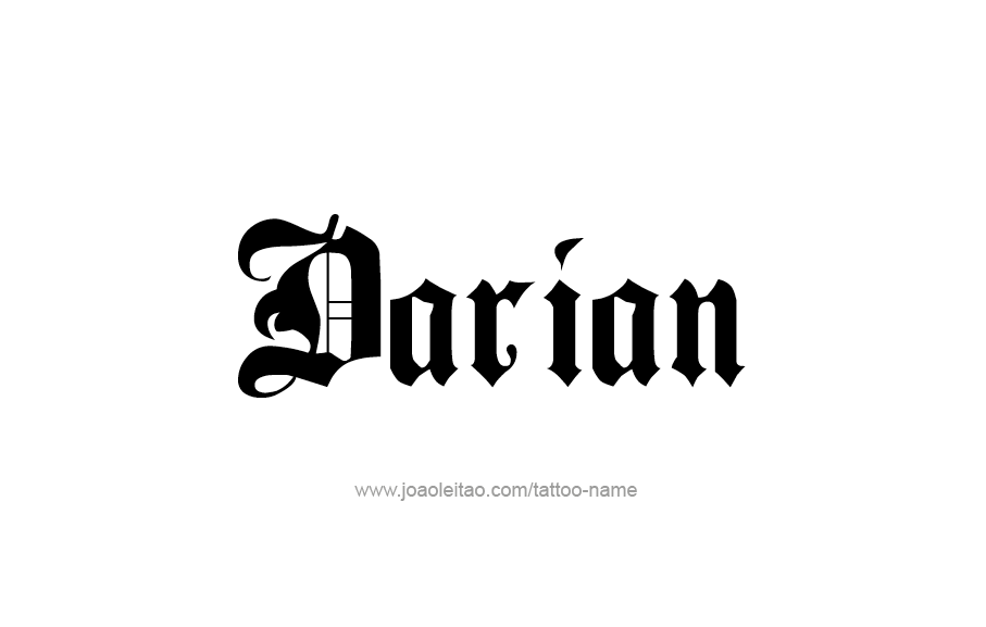 Tattoo Design  Name Darian   