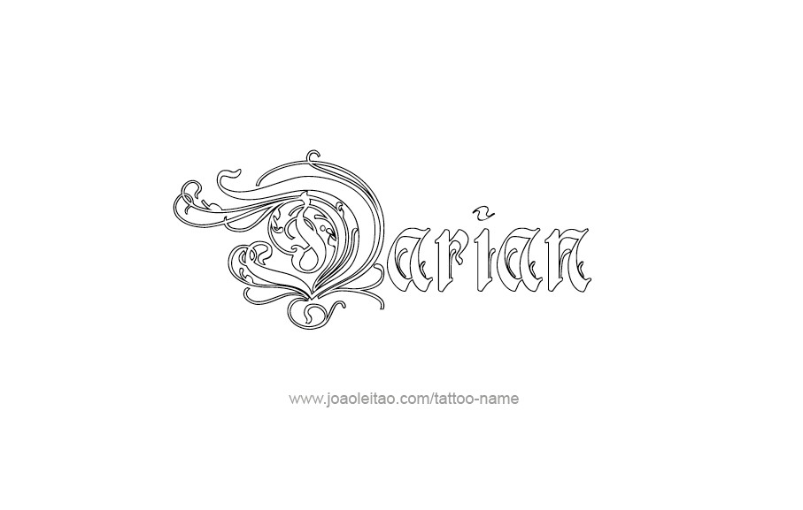 Tattoo Design  Name Darian   