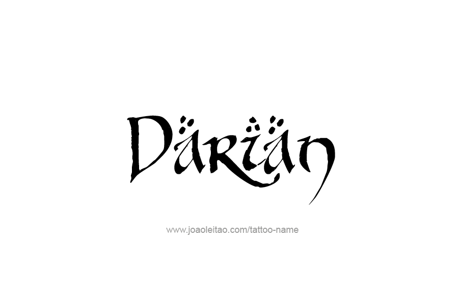 Tattoo Design  Name Darian   