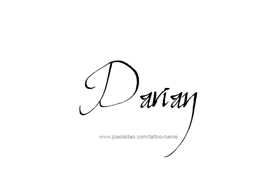 Tattoo Design  Name Darian   