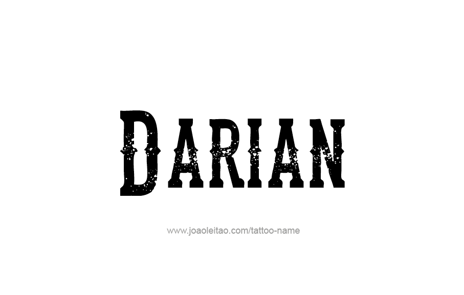 Tattoo Design  Name Darian   