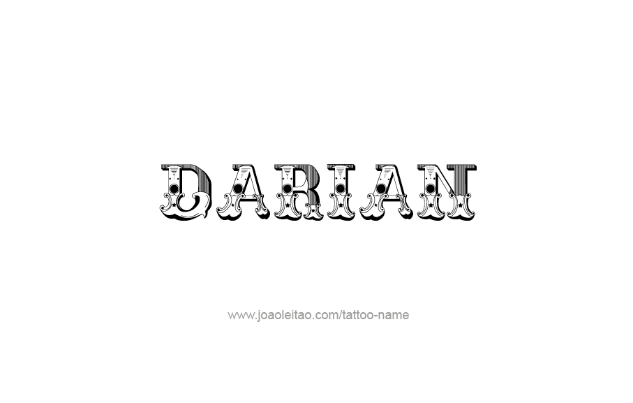 Tattoo Design  Name Darian   