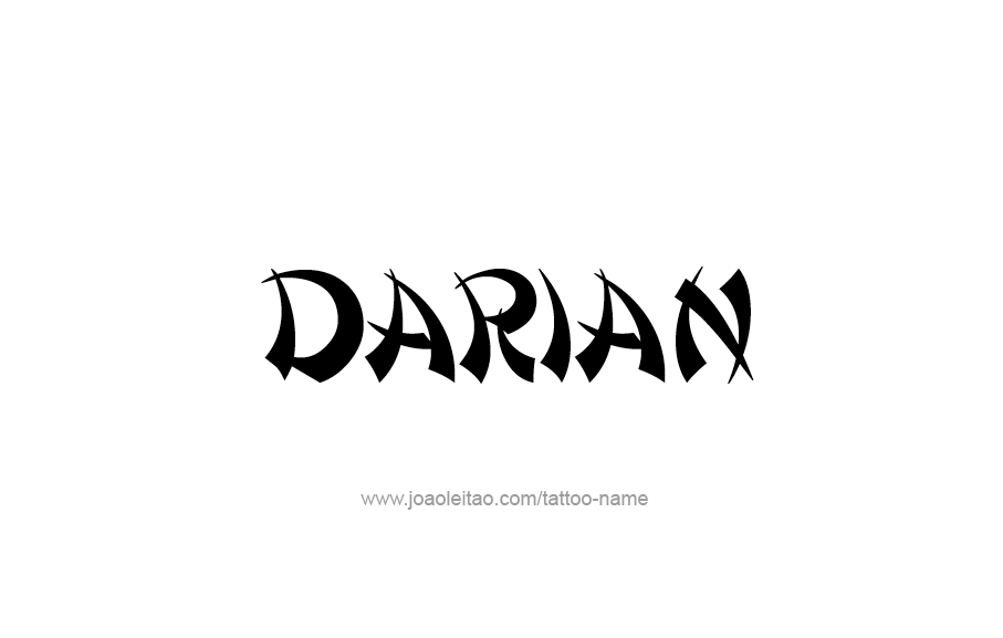 Tattoo Design  Name Darian