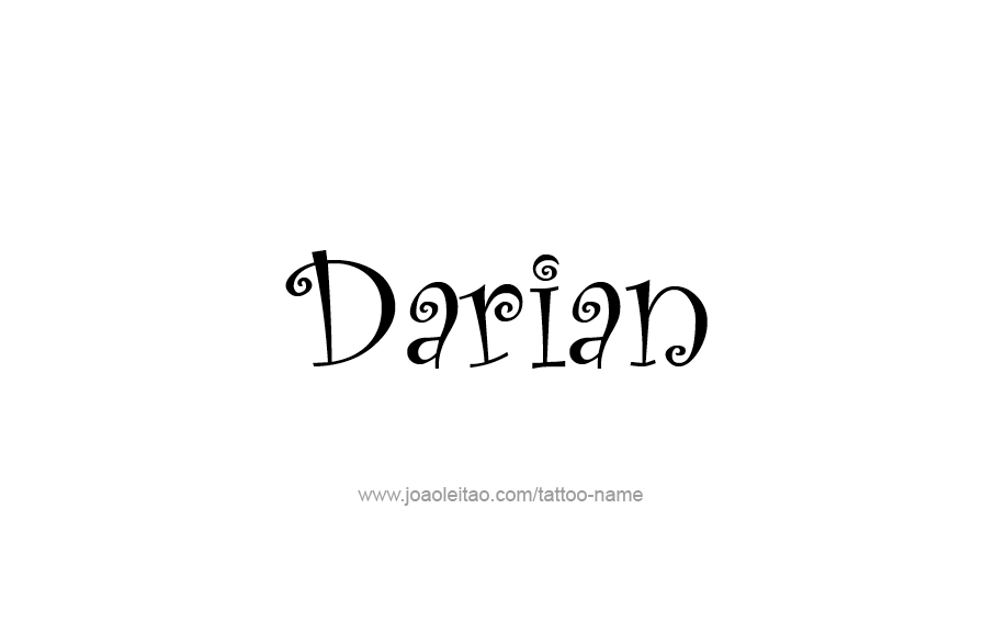 Tattoo Design  Name Darian   