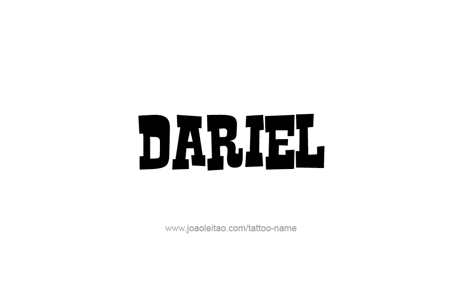 Tattoo Design  Name Dariel   