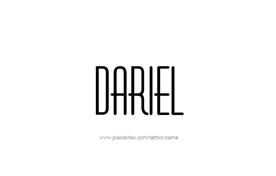 Tattoo Design  Name Dariel   