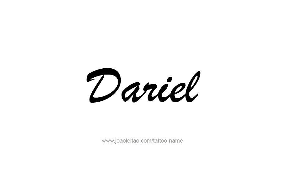 Tattoo Design  Name Dariel   