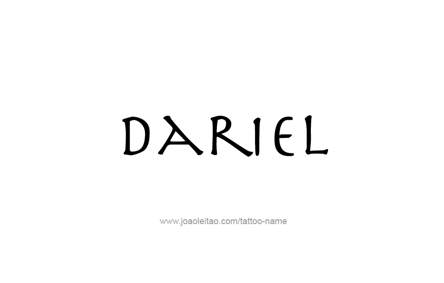 Tattoo Design  Name Dariel   