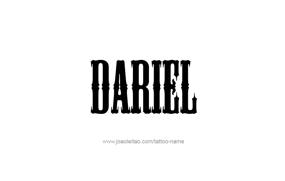 Tattoo Design  Name Dariel   