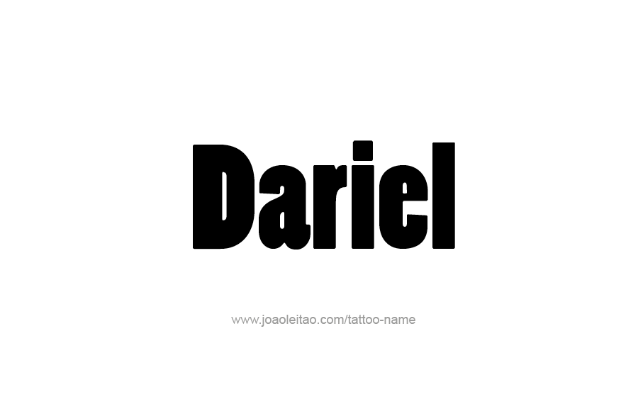 Tattoo Design  Name Dariel   