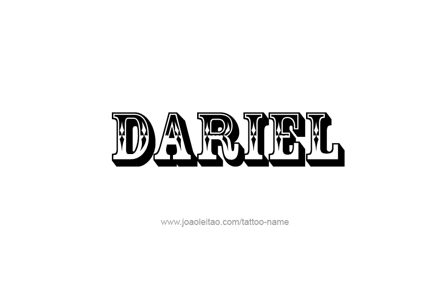 Tattoo Design  Name Dariel   