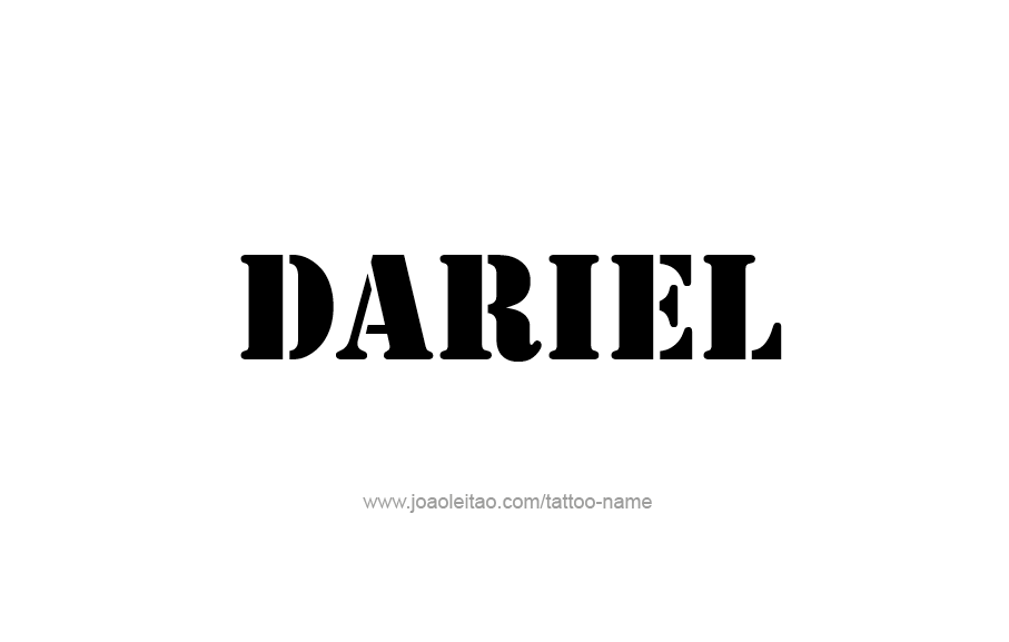 Tattoo Design  Name Dariel   