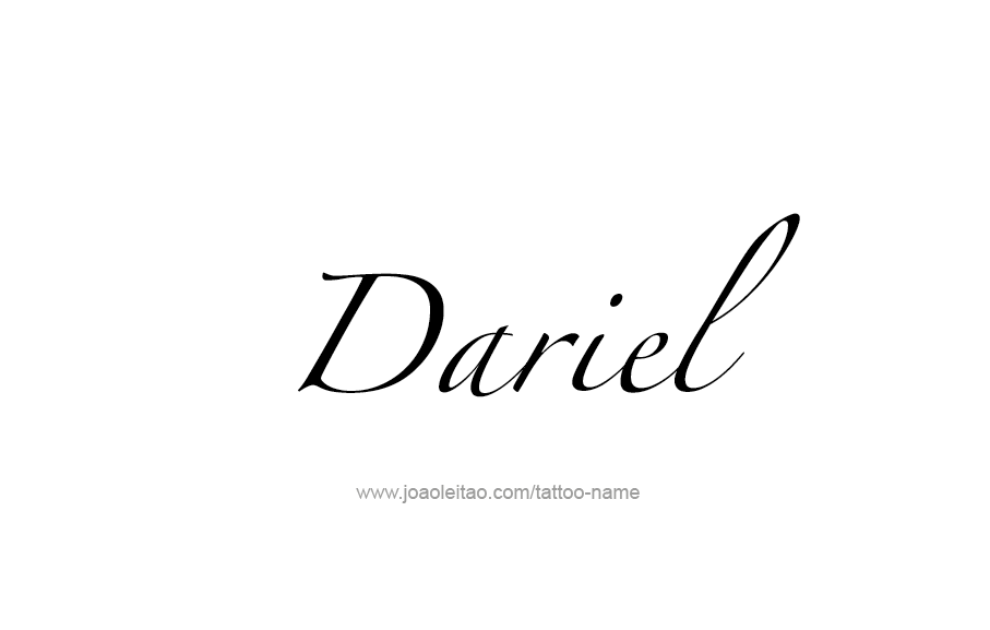 Tattoo Design  Name Dariel   