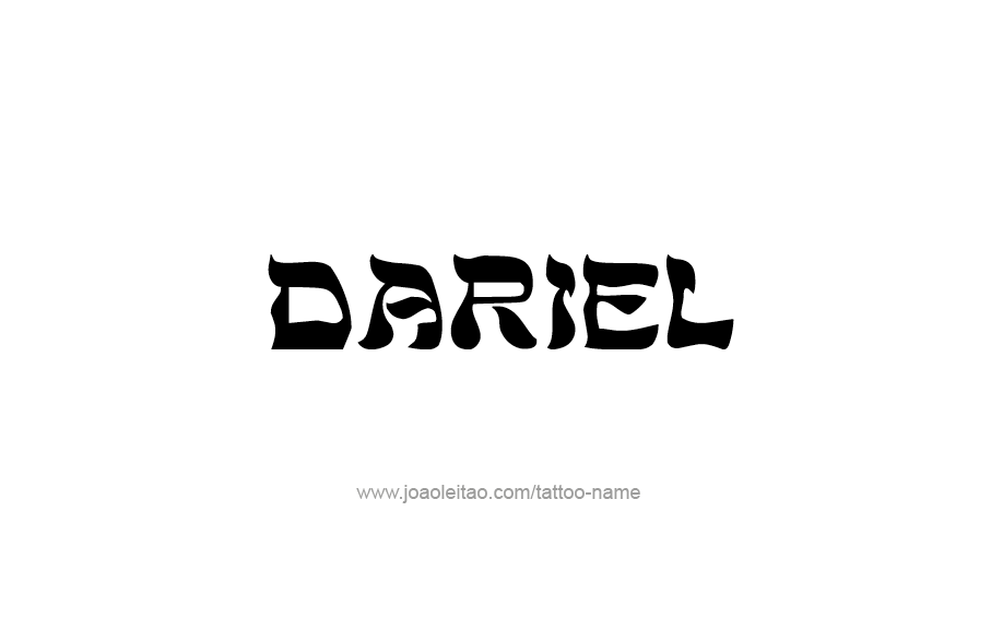 Tattoo Design  Name Dariel   