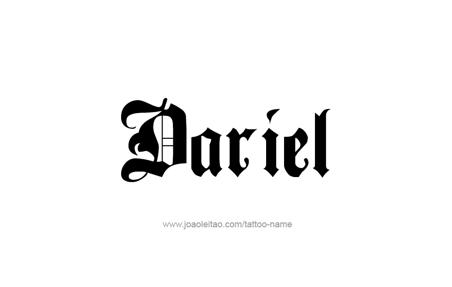 Tattoo Design  Name Dariel   